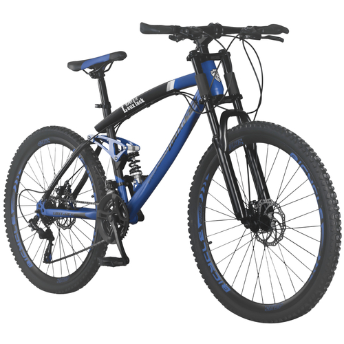 Laux Jack B36 26-os, összrugós, tárcsafékes, kék-fekete MTB kerékpár